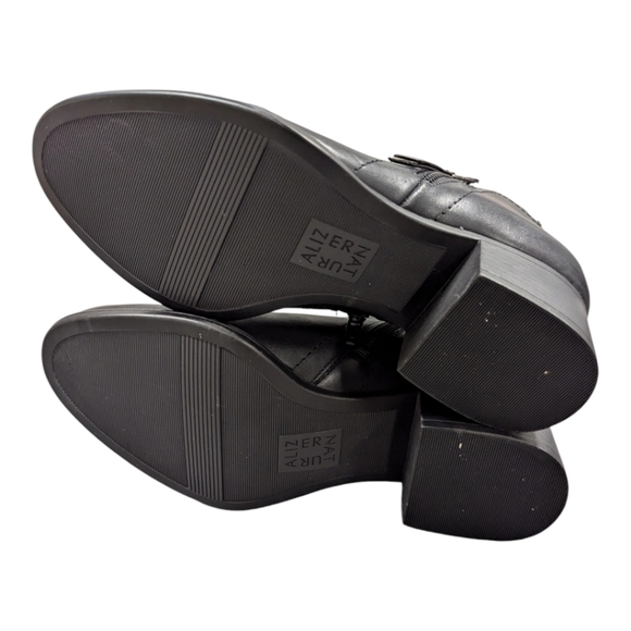 Naturalizer Denali Black Leather Double Zip Ankle Boots 7 Wide retails for $160 - Picture 6 of 11